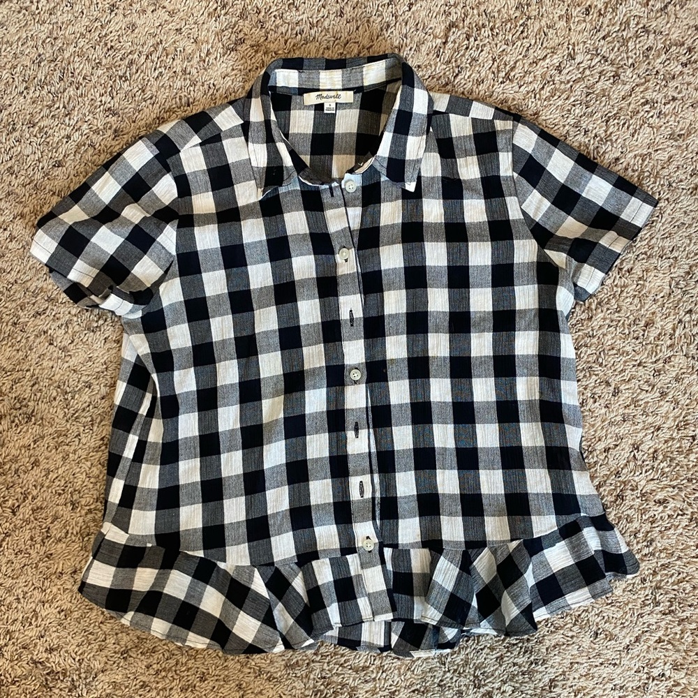 Madewell Checkered Blouse
